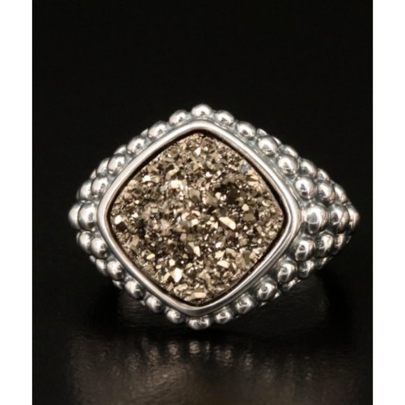 Michael Dawkins Sterling Silver Druzy Ring - Size 5.25 - Picture 8 of 8